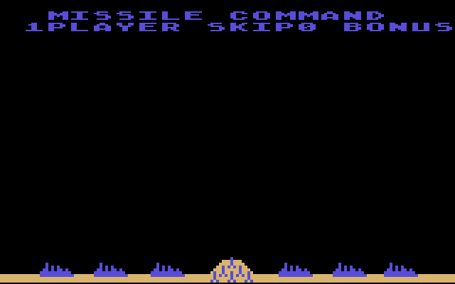 Missile Command (1983) (Atari) Screenshot